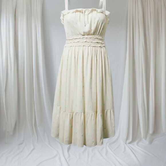 TORRID Plus Size Mini Daisy Whisper White Crinkle Gauze Shirred Bodice Dress 2X - Picture 8 of 16